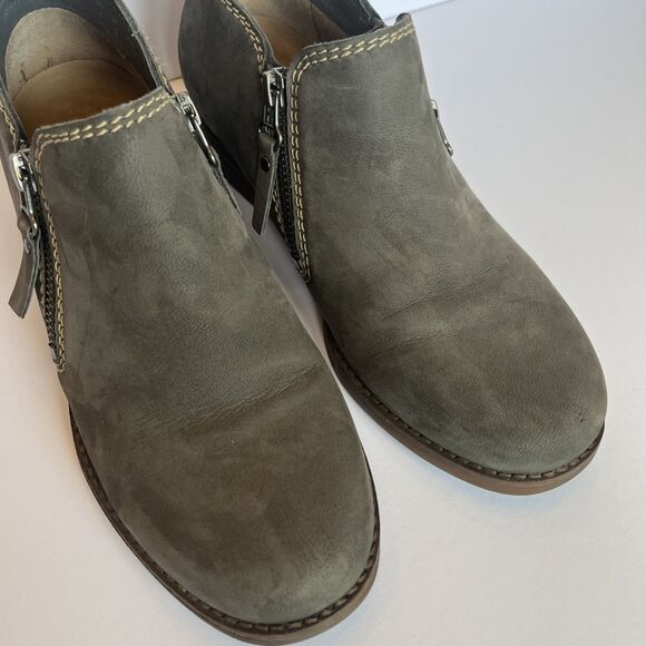 Hush Puppies Mazin Cayto, Women Chukka Ankle, Gray, Side Zip, Comfort Boots Sz 7 - Picture 3 of 16
